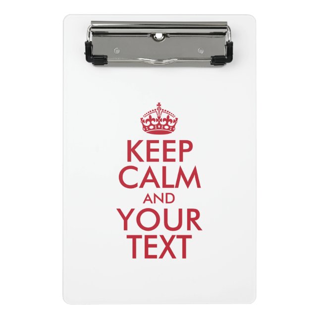 MINICARPETA DE PINZA MANTENER CALMA Y EL TEXTO (Anverso)
