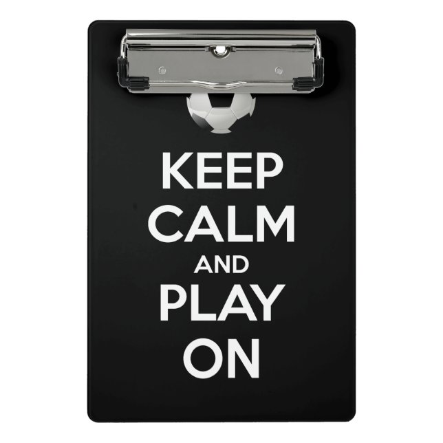 Minicarpeta De Pinza Mantener la calma y jugar (Anverso)
