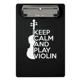 Minicarpeta De Pinza Mantener la calma y reproducir violín