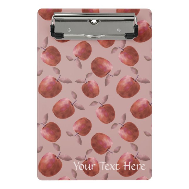 Minicarpeta De Pinza Manzanas de invierno con tonos rojos apagados (Anverso)