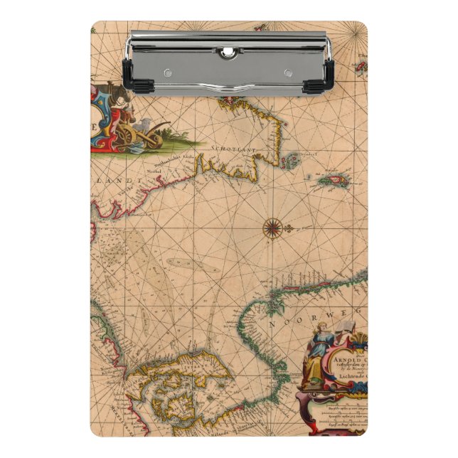 Minicarpeta De Pinza Mapa antiguo antiguo inspirado (1) (Anverso)