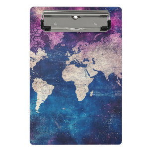 Minicarpeta De Pinza Mapa Celestial del Mundo Púrpura del Renacimiento