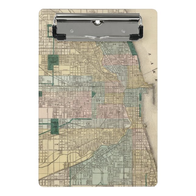 Minicarpeta De Pinza Mapa de la ciudad de Chicago (Anverso)