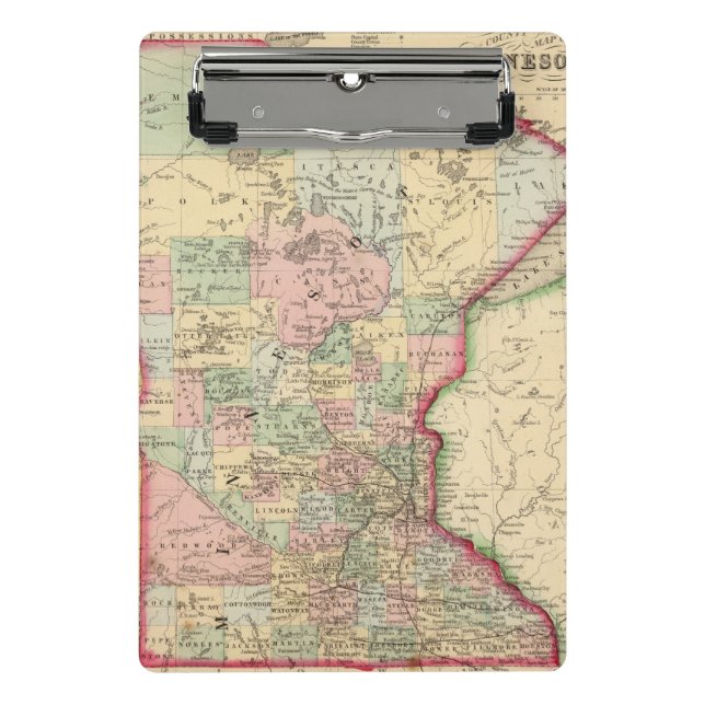 Minicarpeta De Pinza Mapa de Minnesota de Mitchell (Anverso)