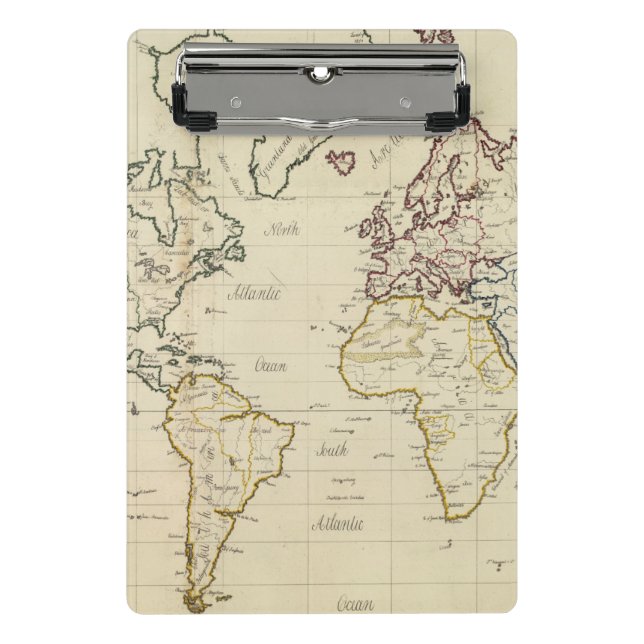 Minicarpeta De Pinza Mapa del mundo (Anverso)