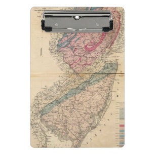 Minicarpeta De Pinza Mapa geológico de New Jersey