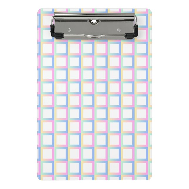 Minicarpeta De Pinza Marcos de patrones de gradiente simétricos blancos (Anverso)