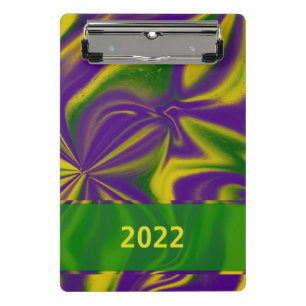 Minicarpeta De Pinza Mardi Gras Swirls