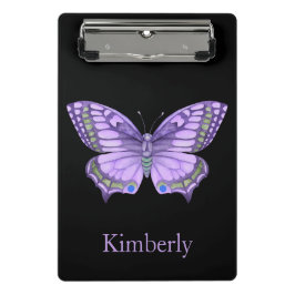 Minicarpeta De Pinza Mariposa morada