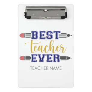 Minicarpeta De Pinza Mejor Profesor Personalizado - Regalo Personalizad