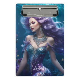 Minicarpeta De Pinza Mermaid Purple Hair