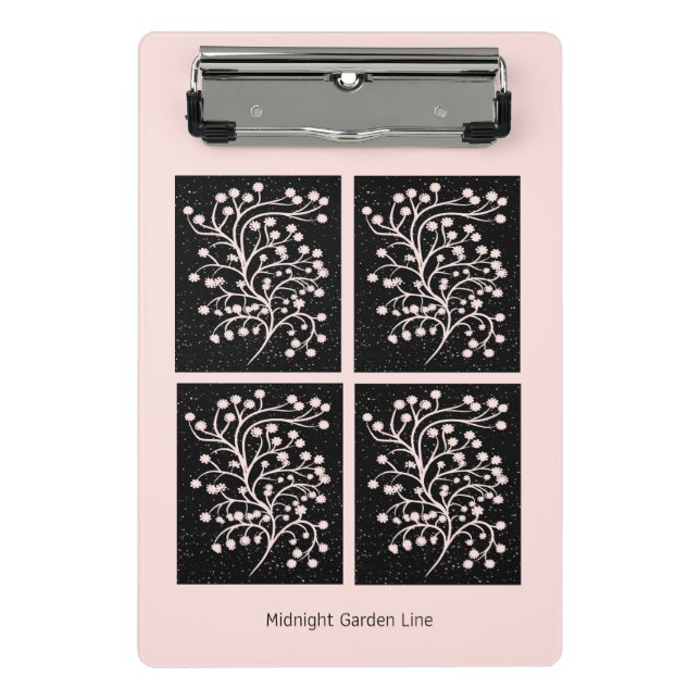 Minicarpeta De Pinza Midnight Garden Line Soft Pink (Anverso)