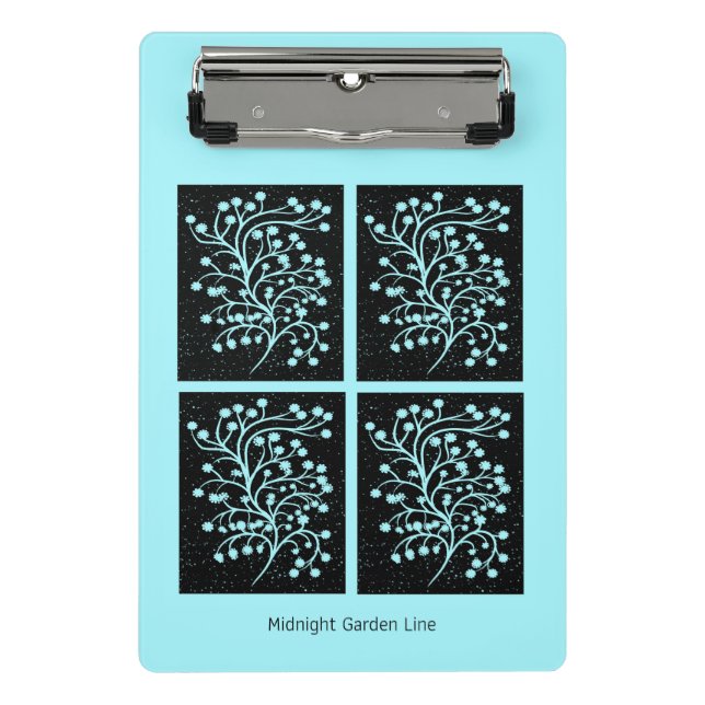 Minicarpeta De Pinza Midnight Garden Line Turquoise Mist (Anverso)