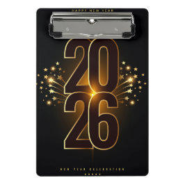 Minicarpeta De Pinza Mini Clipboard-Happy New Year 2026