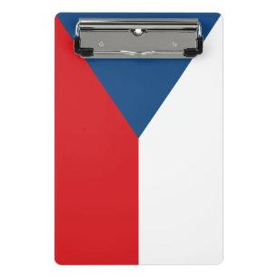 Minicarpeta De Pinza Miniportapapeles con bandera checa