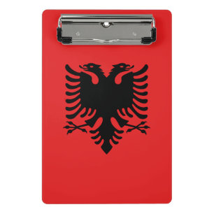 Minicarpeta De Pinza Miniportapapeles con bandera de Albania