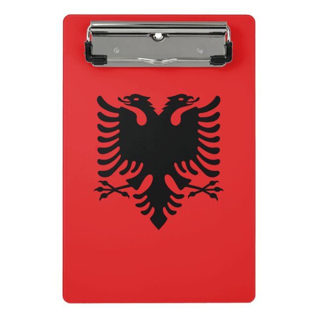 Minicarpeta De Pinza Miniportapapeles con bandera de Albania (Anverso)