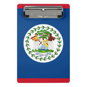 Minicarpeta De Pinza Miniportapapeles con bandera de Belice