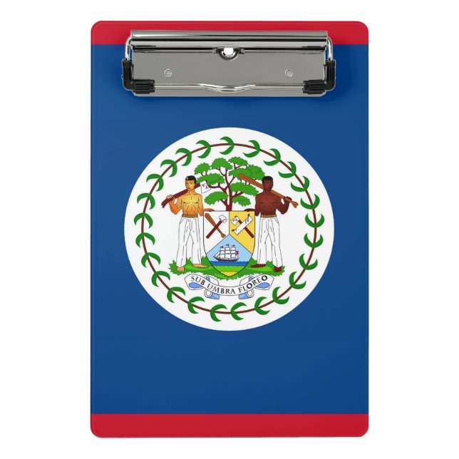 Minicarpeta De Pinza Miniportapapeles con bandera de Belice (Anverso)