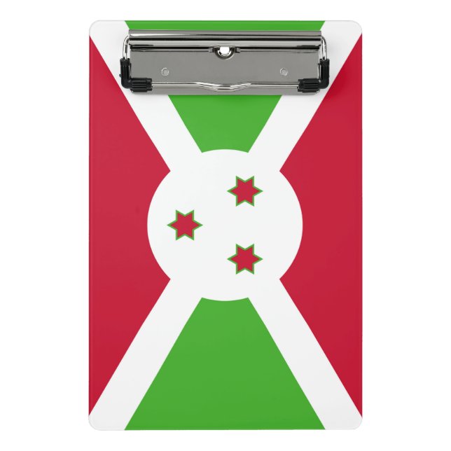 Minicarpeta De Pinza Miniportapapeles con bandera de Burundi (Anverso)