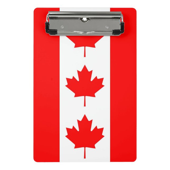 Minicarpeta De Pinza Miniportapapeles con bandera de Canadá (Anverso)