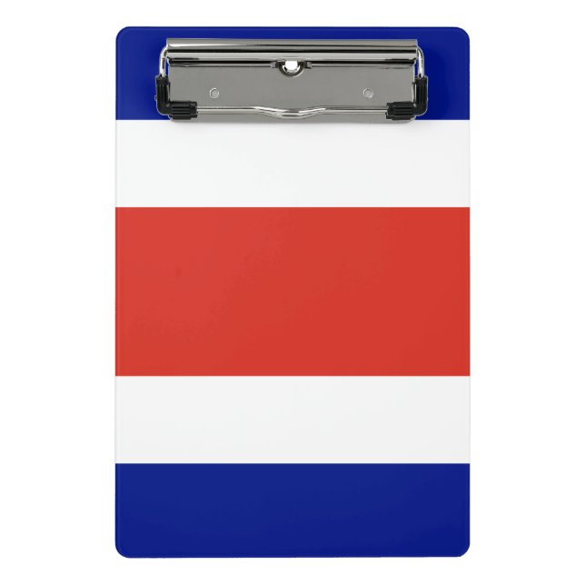 Minicarpeta De Pinza Miniportapapeles con bandera de Costa Rica (Anverso)