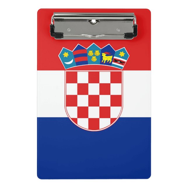 Minicarpeta De Pinza Miniportapapeles con bandera de Croacia (Anverso)