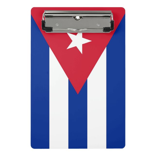 Minicarpeta De Pinza Miniportapapeles con bandera de Cuba (Anverso)