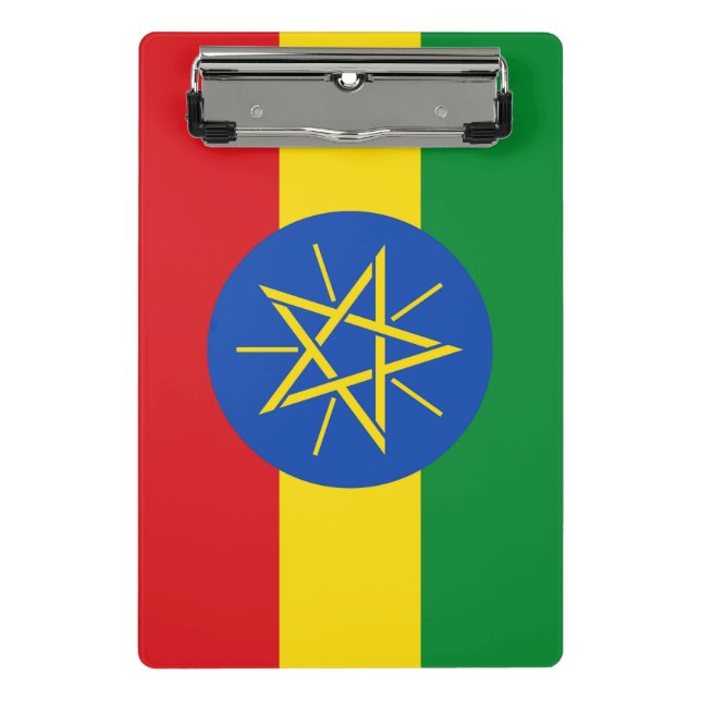 Minicarpeta De Pinza Miniportapapeles con bandera de Etiopía (Anverso)