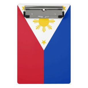 Minicarpeta De Pinza Miniportapapeles con bandera de Filipinas