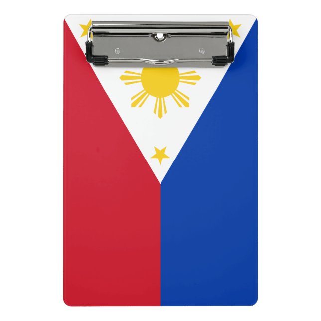 Minicarpeta De Pinza Miniportapapeles con bandera de Filipinas (Anverso)