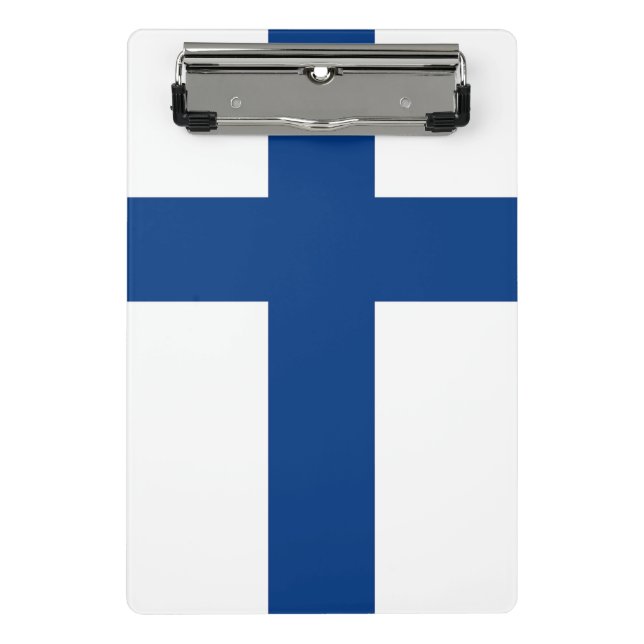 Minicarpeta De Pinza Miniportapapeles con bandera de Finlandia (Anverso)