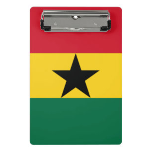 Minicarpeta De Pinza Miniportapapeles con bandera de Ghana