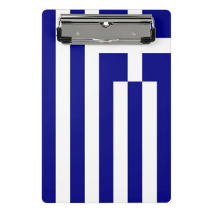 Minicarpeta De Pinza Miniportapapeles con bandera de Grecia