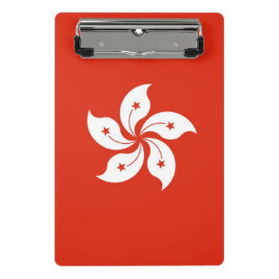 Minicarpeta De Pinza Miniportapapeles con bandera de Hong Kong