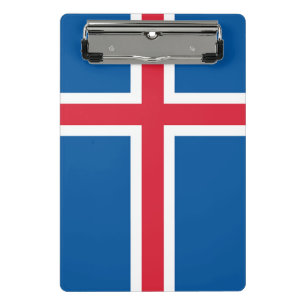 Minicarpeta De Pinza Miniportapapeles con bandera de Islandia
