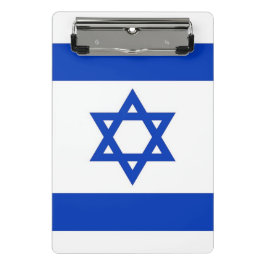 Minicarpeta De Pinza Miniportapapeles con bandera de Israel
