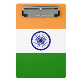 Minicarpeta De Pinza Miniportapapeles con bandera de la India