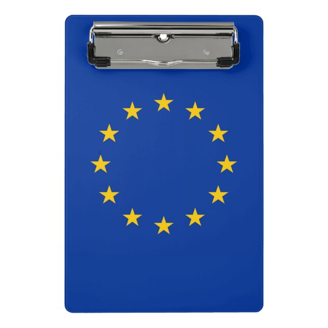 Minicarpeta De Pinza Miniportapapeles con bandera de la Unión Europea (Anverso)