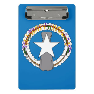 Minicarpeta De Pinza Miniportapapeles con bandera de Mariana del Norte