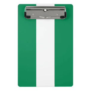 Minicarpeta De Pinza Miniportapapeles con bandera de Nigeria