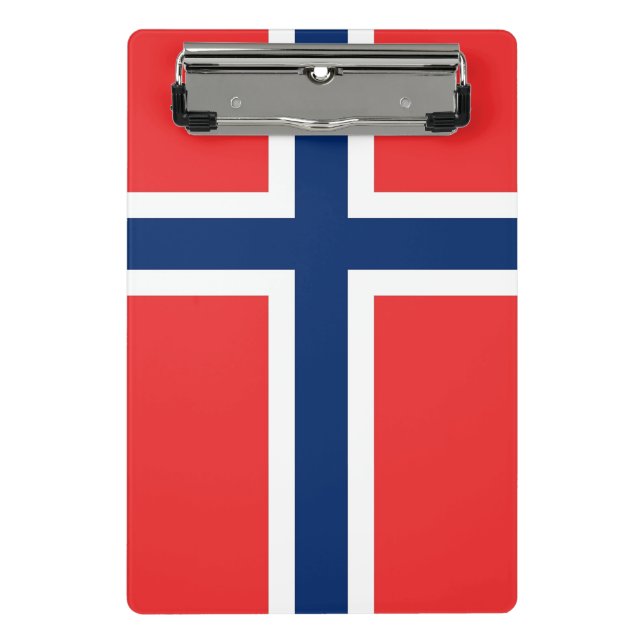 Minicarpeta De Pinza Miniportapapeles con bandera de Noruega (Anverso)