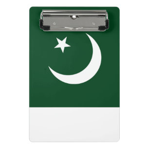 Minicarpeta De Pinza Miniportapapeles con bandera de Pakistán