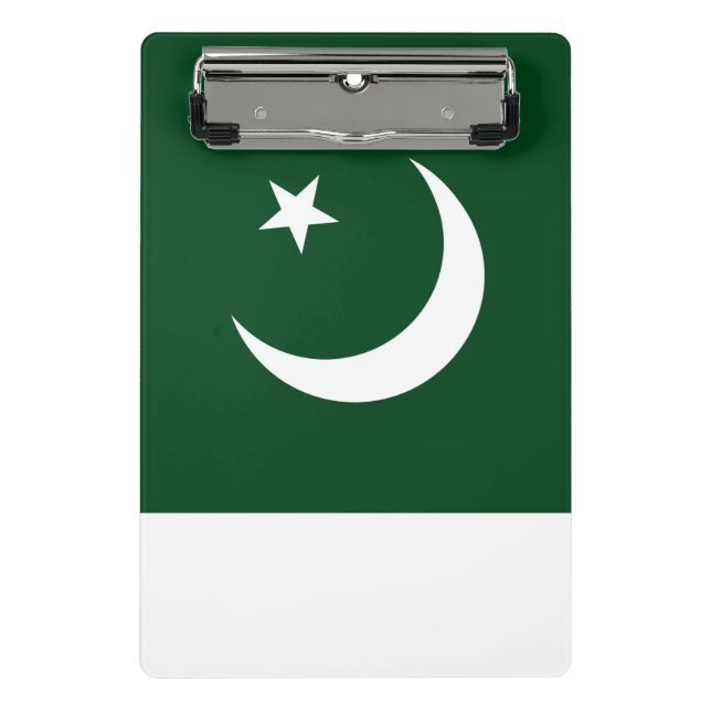 Minicarpeta De Pinza Miniportapapeles con bandera de Pakistán (Anverso)