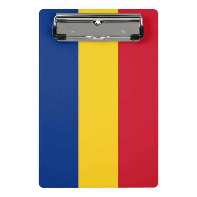 Minicarpeta De Pinza Miniportapapeles con bandera de Rumania (Anverso)