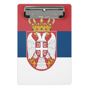 Minicarpeta De Pinza Miniportapapeles con bandera de Serbia