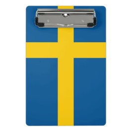 Minicarpeta De Pinza Miniportapapeles con bandera de Suecia