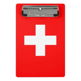 Minicarpeta De Pinza Miniportapapeles con bandera de Suiza
