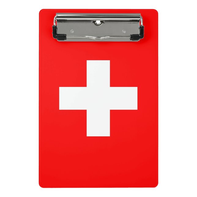 Minicarpeta De Pinza Miniportapapeles con bandera de Suiza (Anverso)