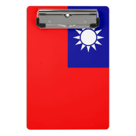 Minicarpeta De Pinza Miniportapapeles con bandera de Taiwán